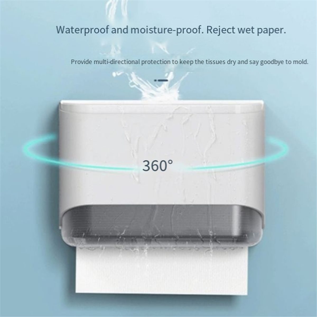 Home Bathroom Paper Towel Dispenser - موزع مناديل ورقية مثبت على الحائط،