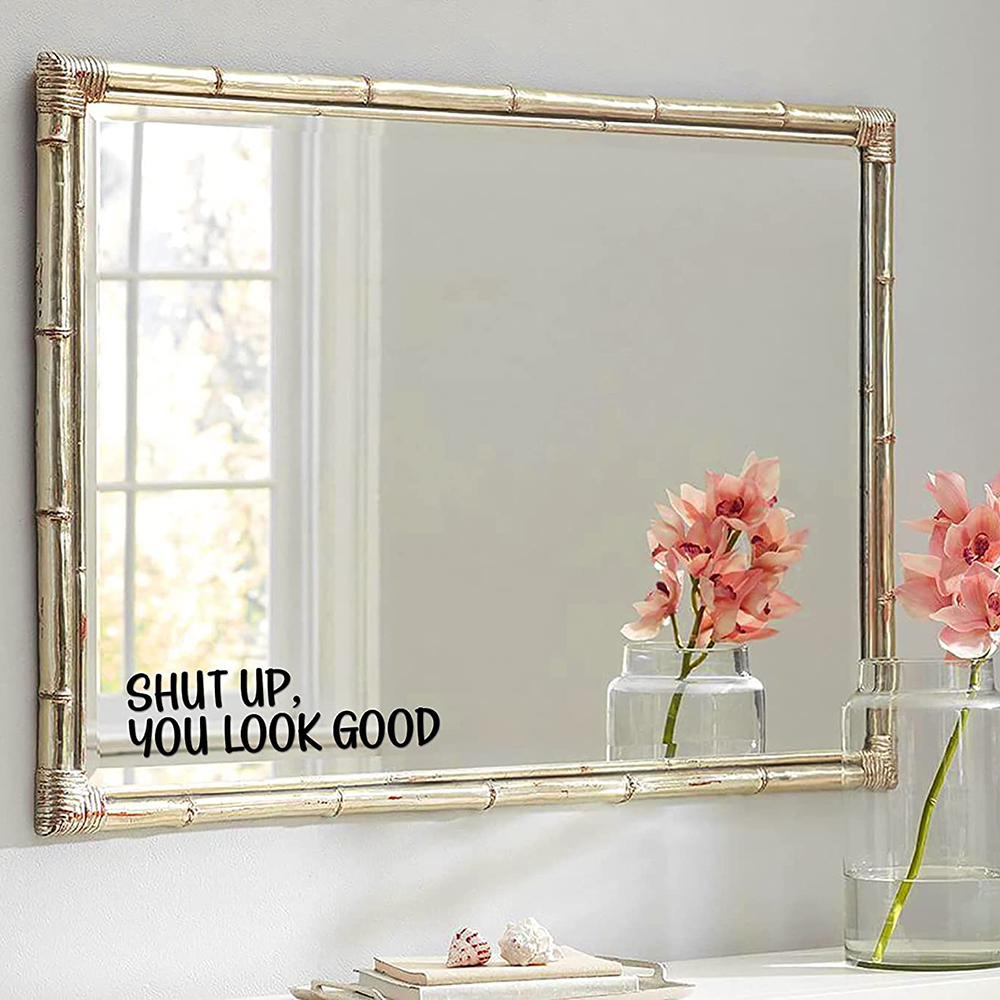 Home Goods Bathroom Mirrors - ملصق مرآة بعبارة 