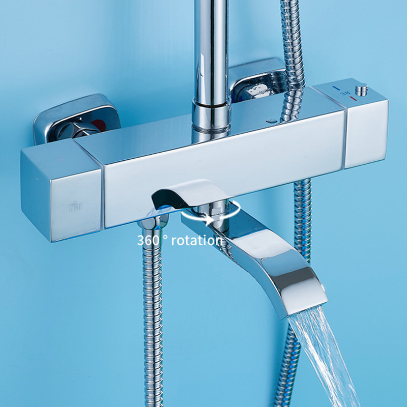 مجموعة دش حرارية من الفولاذ ال - مراجعة Home Bathroom Shower وسعره