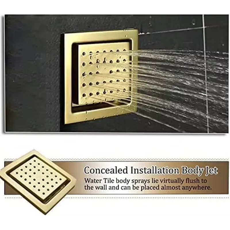 مجموعة دش ذكية بإضاءة LED مع ن - مراجعة Home Bathroom Shower وسعره