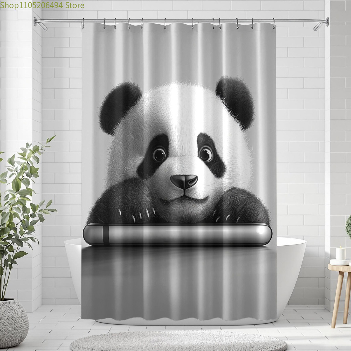 ستارة حمام بتصميم دب الباندا ا - مراجعة Home Bathroom Design Ideas وسعره
