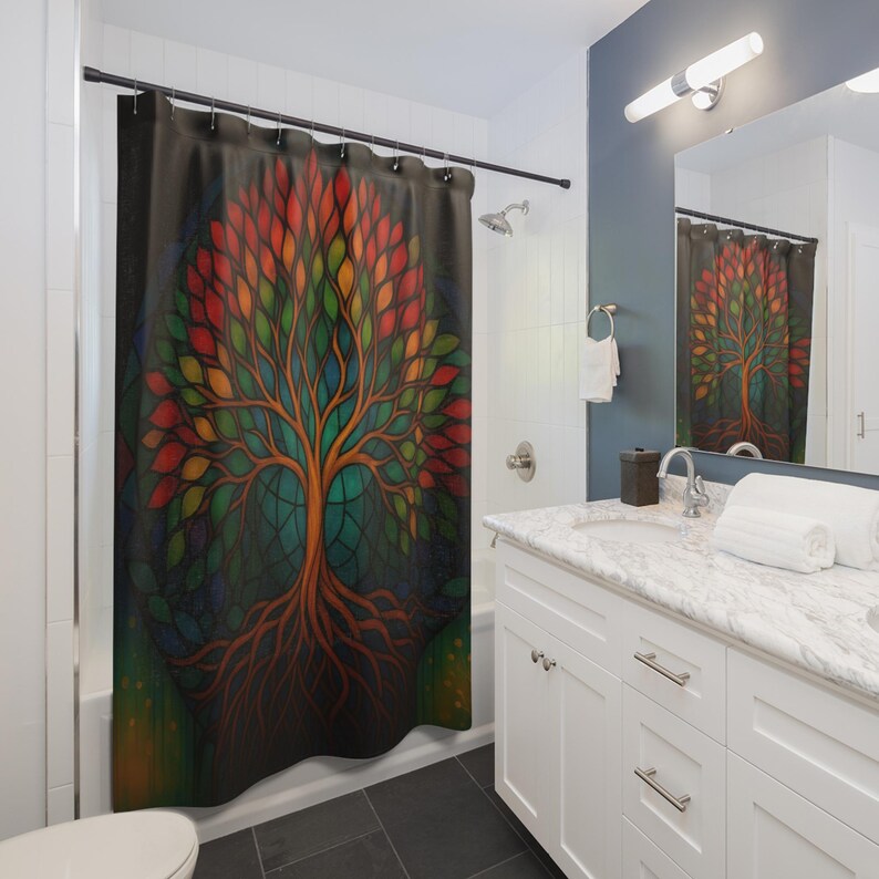 ستارة دش شجرة الحياة البوهيمية - مراجعة Home Bathroom Design Ideas وسعره