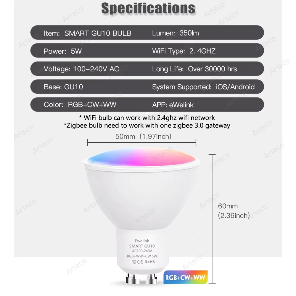 Ewelink GU10 زيجبي LED لمبات و - مراجعة Philips Bulb Hue وسعره