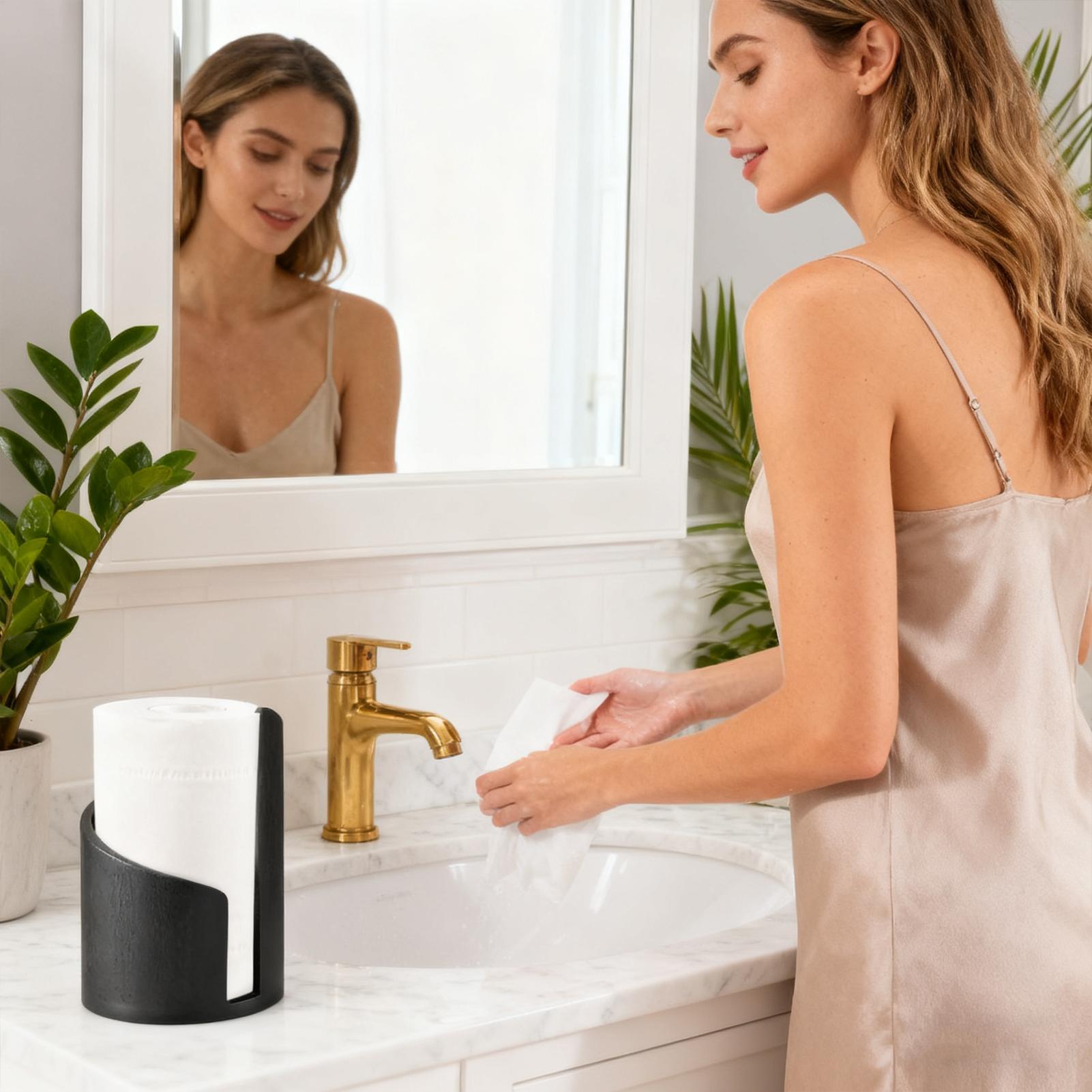 الخشب حامل المناشف الورقية مزر - مراجعة Home Bathroom Paper Towel Dispenser وسعره