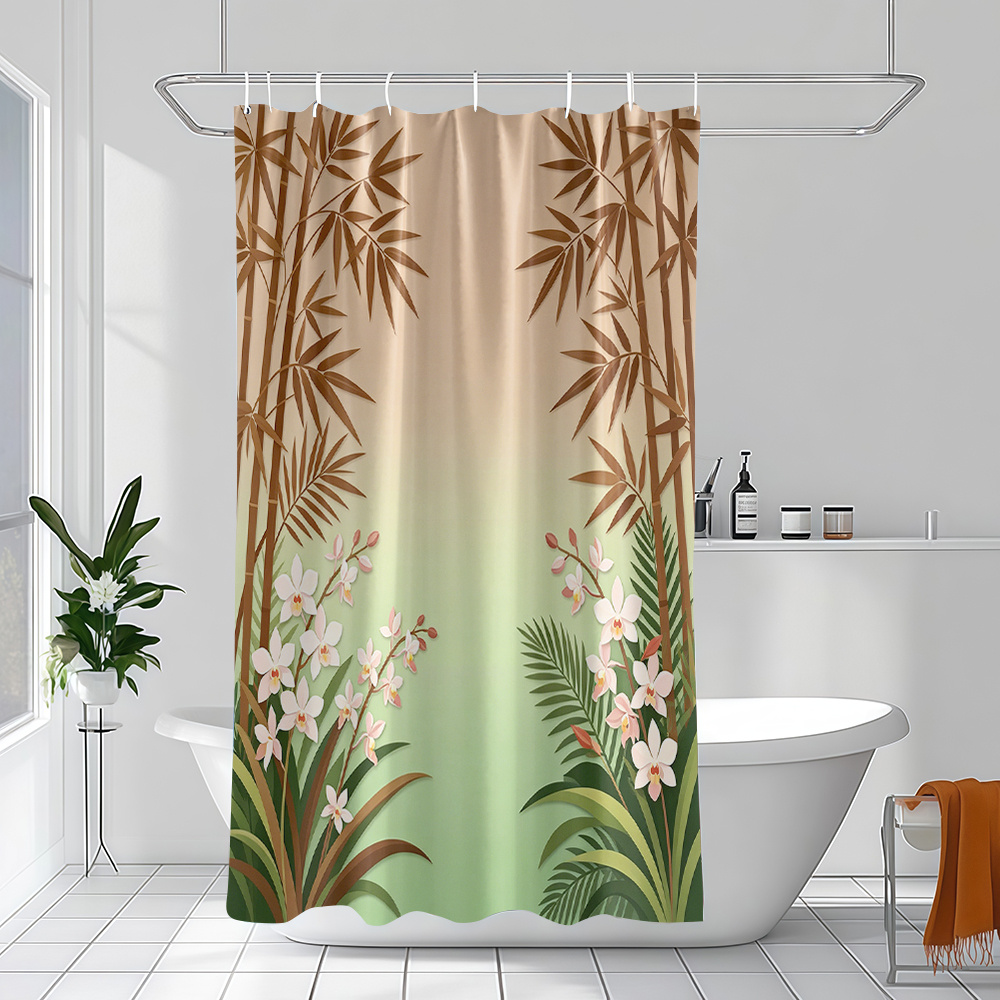 ستارة حمام مقاومة للماء بتصميم - مراجعة Home Bathroom Design Ideas وسعره