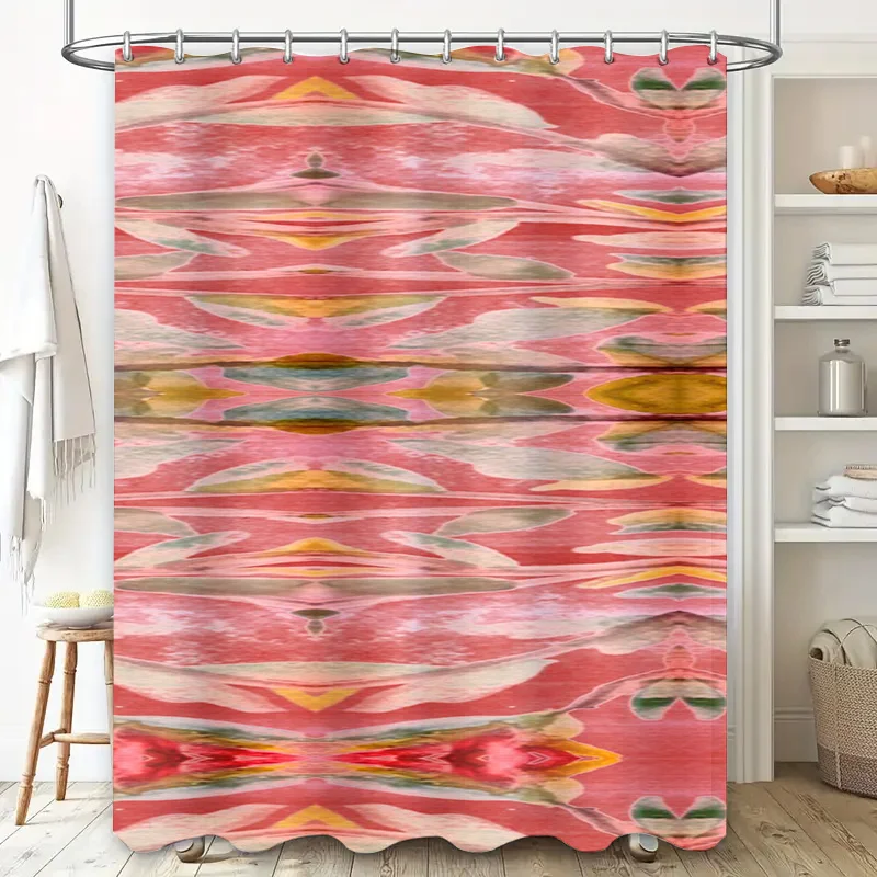 ستارة دش تجريدية بألوان مائية، - مراجعة Home Bathroom Design Ideas وسعره