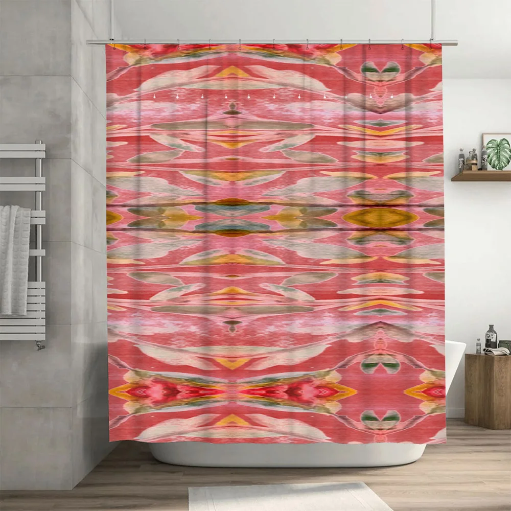 ستارة دش تجريدية بألوان مائية، - مراجعة Home Bathroom Design Ideas وسعره