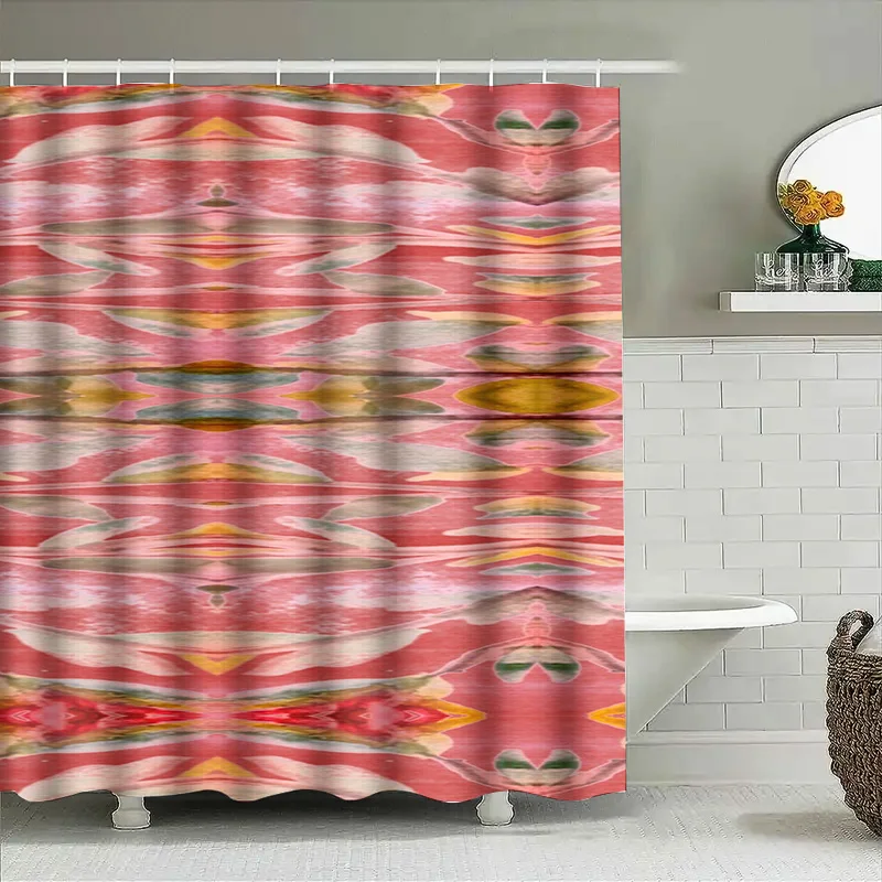ستارة دش تجريدية بألوان مائية، - مراجعة Home Bathroom Design Ideas وسعره