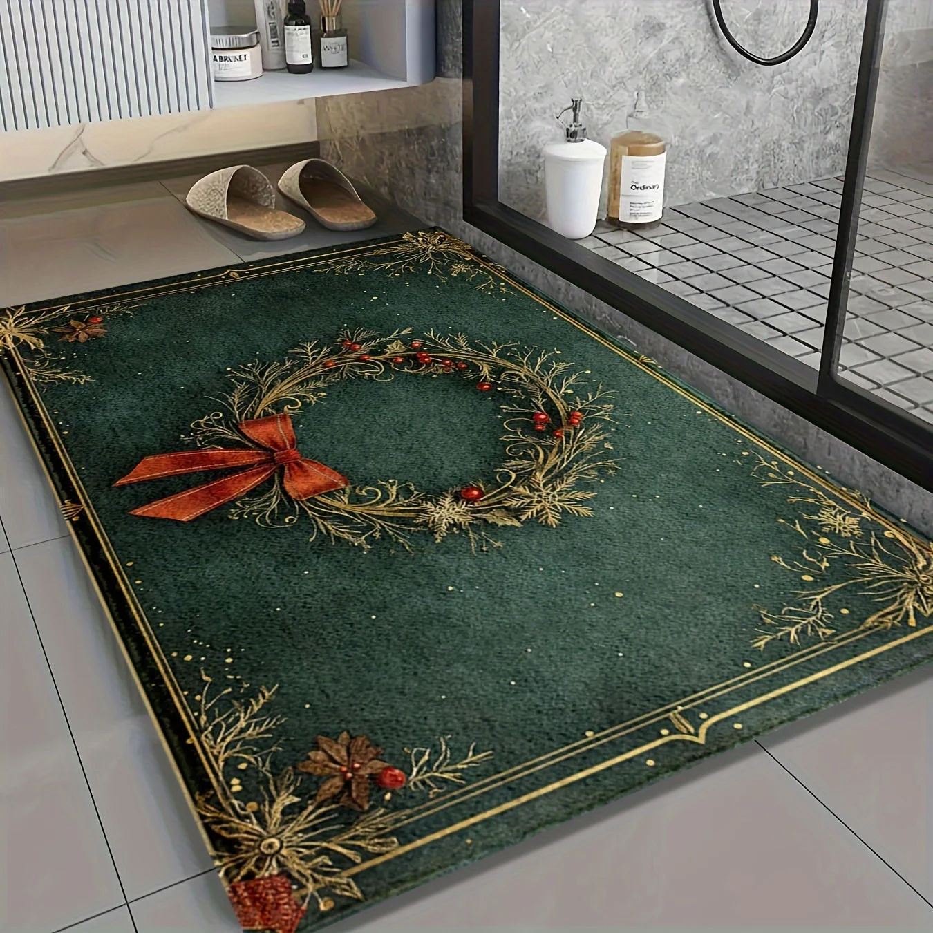 سجادة حمام من الفلانيل مطبوعة  - مراجعة Home Bathroom Design Ideas وسعره