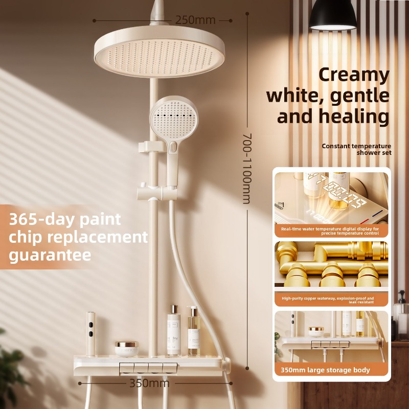 طقم دش ثرموستاتي نحاسي بالكامل - مراجعة Home Bathroom Shower وسعره