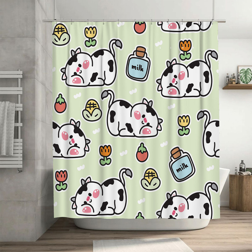 ستارة دش رائعة بطبعة بقرة لديك - مراجعة Home Bathroom Design Ideas وسعره