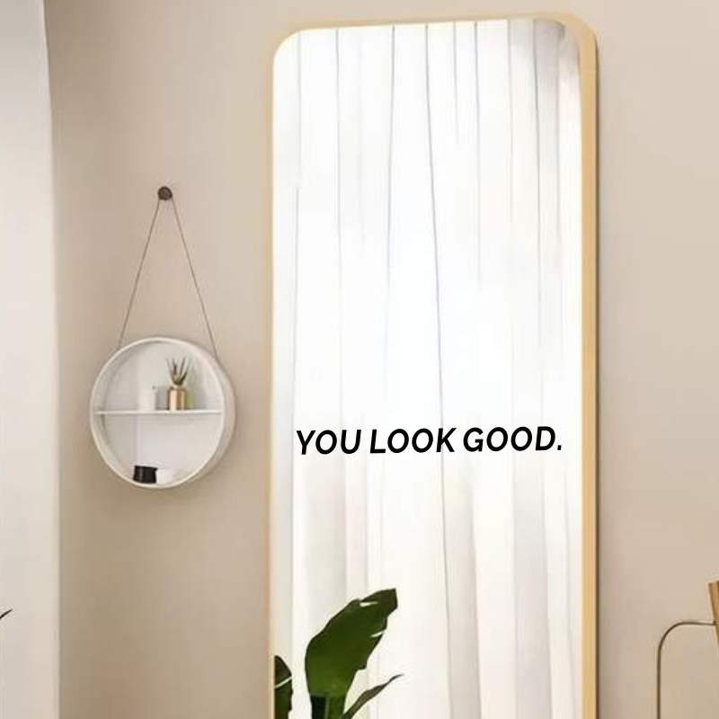 ملصق جداري بتصميم 'أنت تبدو را - مراجعة Home Goods Bathroom Mirrors وسعره