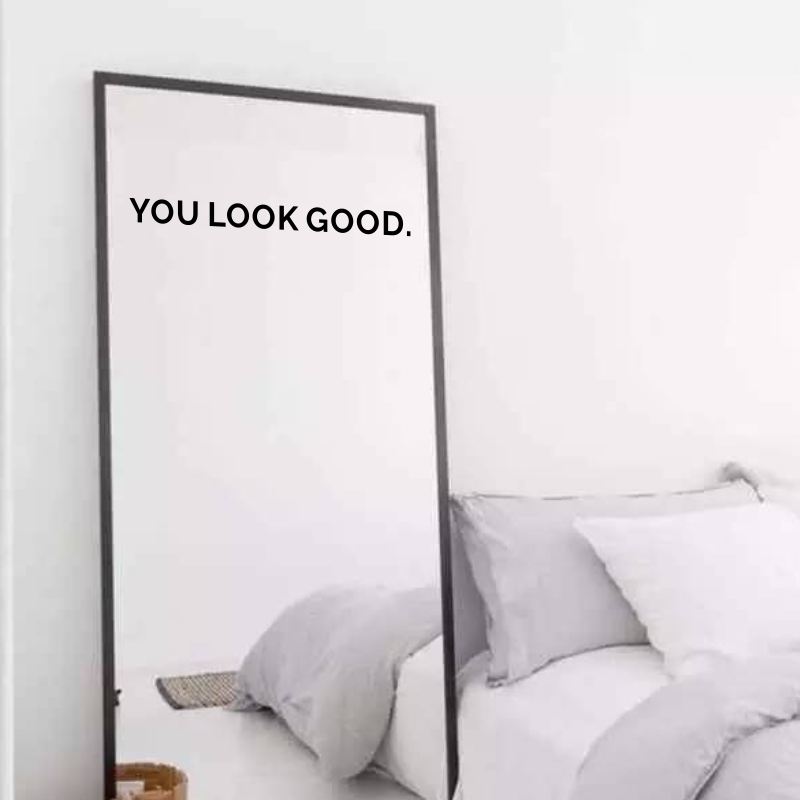 ملصق جداري بتصميم 'أنت تبدو را - مراجعة Home Goods Bathroom Mirrors وسعره