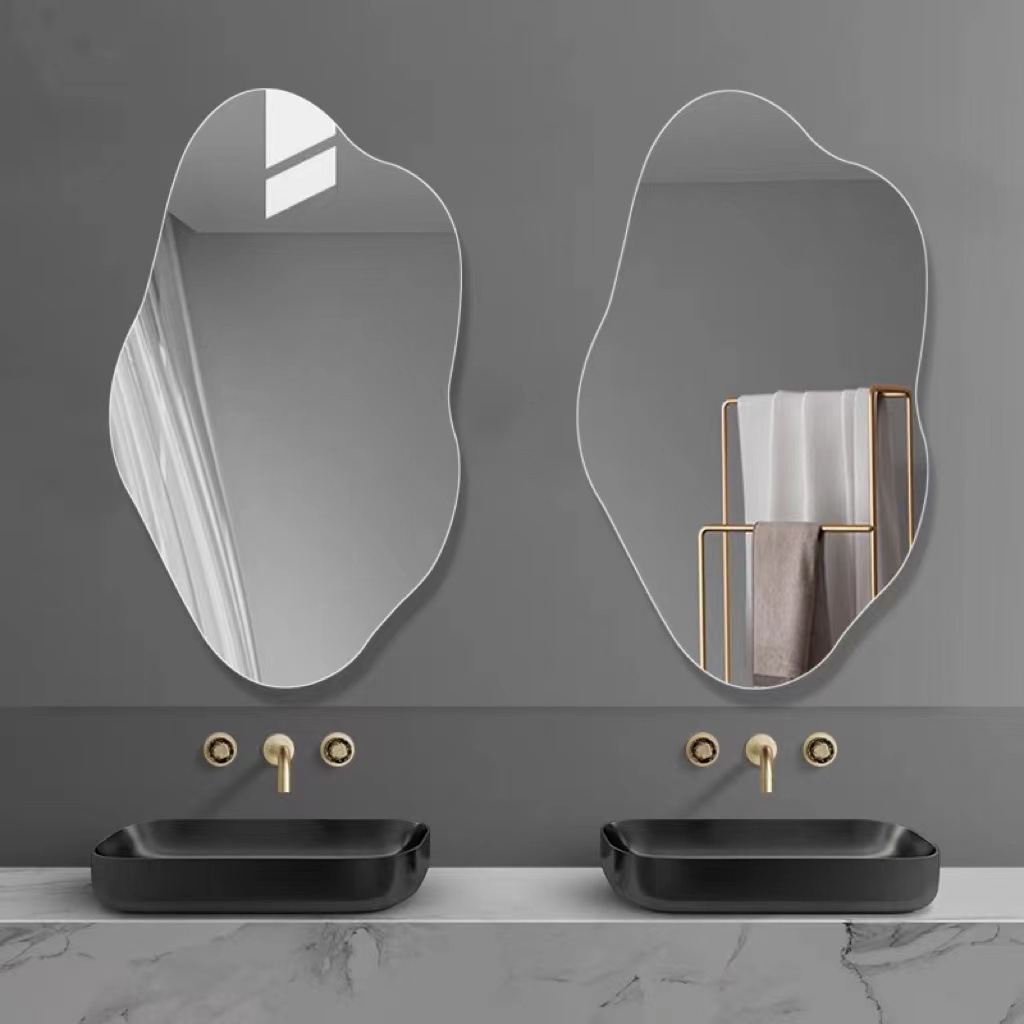 مرآة حائط غير منتظمة الشكل للح - مراجعة Home Goods Bathroom Mirrors وسعره