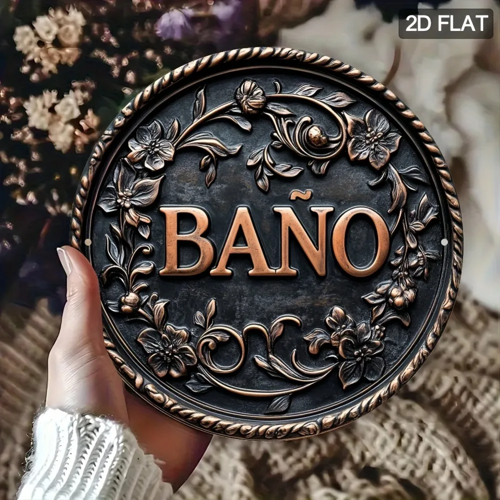 1 قطعة 7.8x7.8 بوصة 2D علامة م - مراجعة Home Bathroom Sign وسعره