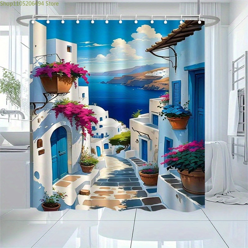 ستارة حمام بتصميم جزيرة سانتور - مراجعة Home Bathroom Design Ideas وسعره