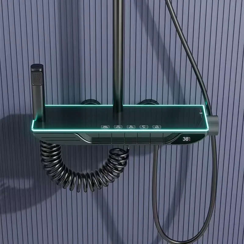 طقم دش ذكي رقمي ثرموستاتي من ا - مراجعة Home Bathroom Shower وسعره